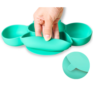 100% Food Grade Silicone Baby Plate dengan Hisap