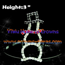 3inch Crystal Unique Snowman Crowns