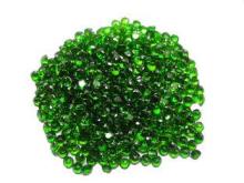 Round Natural Loose Gemstones Chrome Diopside For Custom Wa
