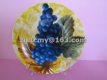 cheap 7.5'' ceramic plate for decoration with plastic stand