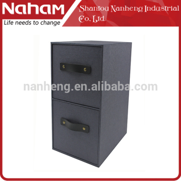 Office Linen Paper CD DVD Storage Two-Drawer Organizer