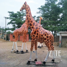 Life size fiberglass animal sculpture resin giraffe statue