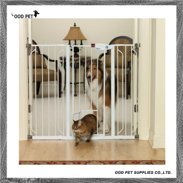 Pet Products Extra Tall Expandable Dog Gate with Small Pet Door