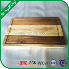 2016 acacia wood rectangle cutting board with groove