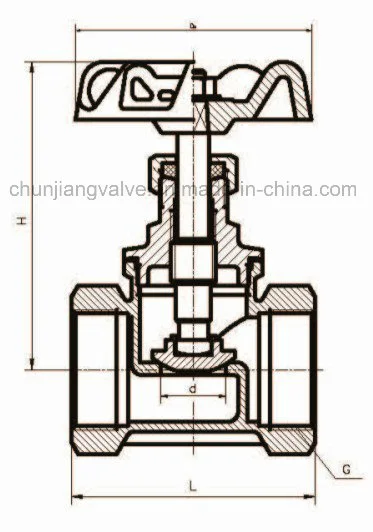 Brass Globe Valve with Handwheel (J302) DN40