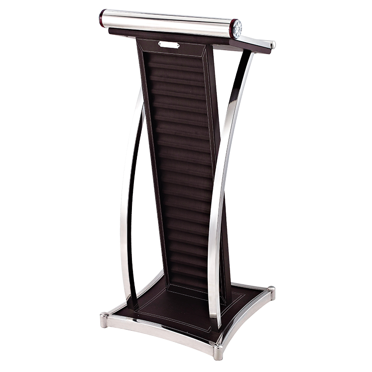 Wholesale High Quality Classroom Podium Rostrum Speech Lectern Stands Leather Church Podium