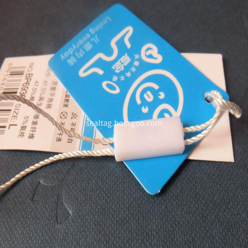Plastic Merchandise Tags with String