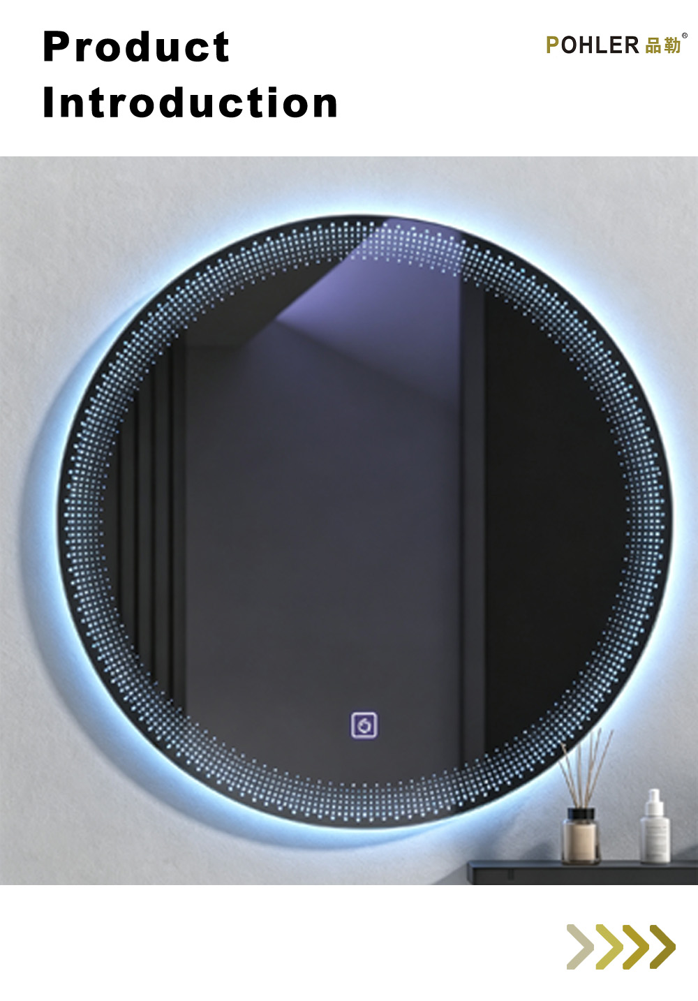 D031 Круглое светодиодное зеркало Dot Star X D031 Dot Star Round LED Mirror X