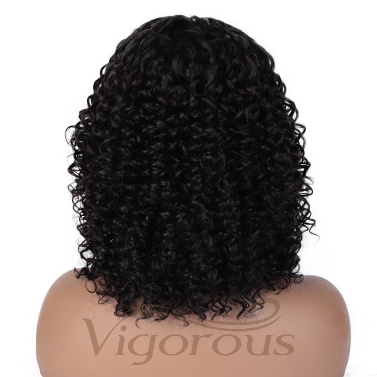 Vendors Black Good Quality Closure Short Bob Kinky Curly For Black Women 100% Frontal Wigs Human Hair Lace Front