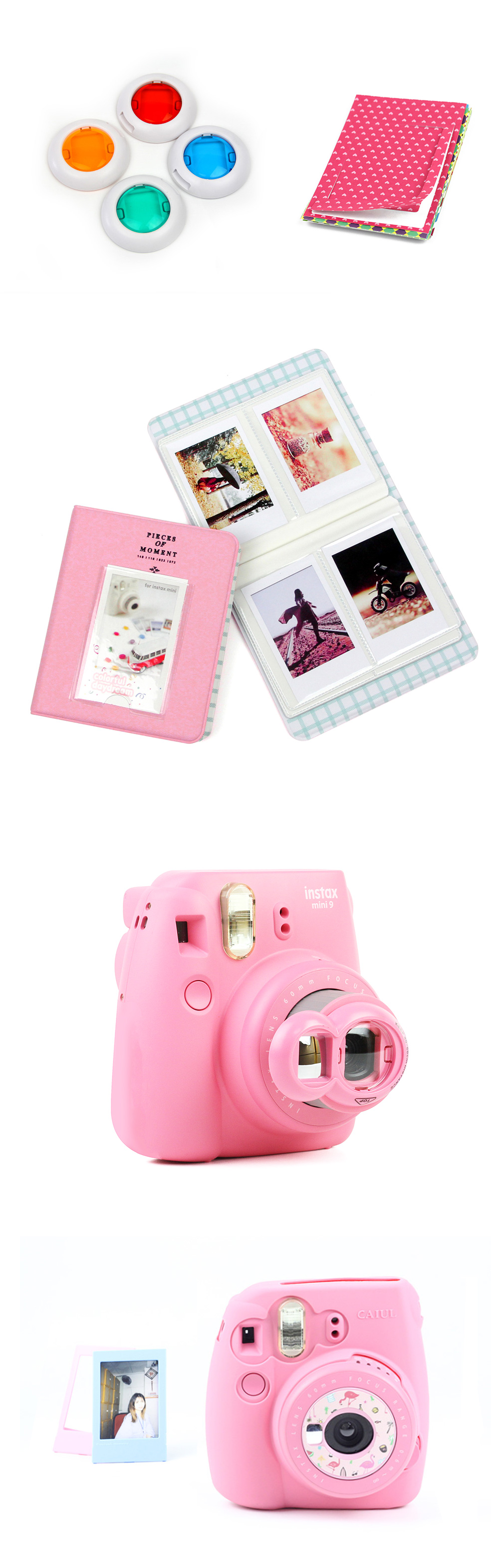 Instax Mini 8 / 9 Siliocn Case Bundle