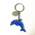 Cartoon Cute Blue Whale Shark Customized Metal Keyring