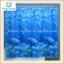 Panel Printed ocean fish dolphine printed shower curtain