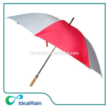 white and red wooden handle golf umbrella