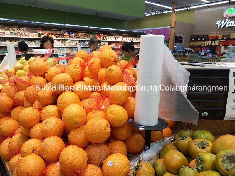 Supermarket Produce Plastic Food Bags on a Roll