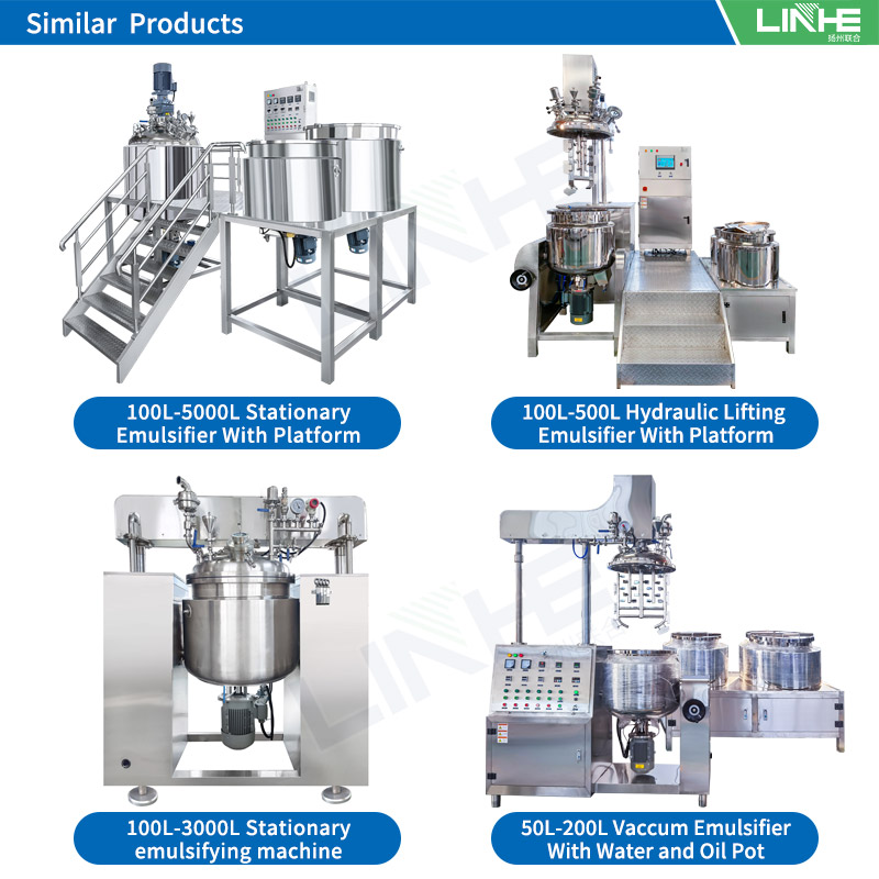 Small scale Vacuum homogenizing emulsifier machine for body/face/facial cream making machine