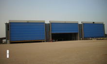 PVC fast action hangar door