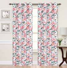 Wholesale Linen Window Curtain Floral Printed Home