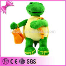 2015 hot sale green soft turtle with pendant plush big eyes turtle toy