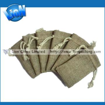 Small High Quality Lien Drawstring Pouch (E-144)