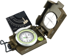 Portable Waterproof Alloy Compass for Outdoor Hiking and Navigation