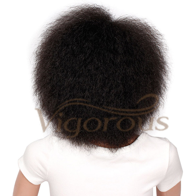 Vigorous Wholesale Top Quality Cheap Heat Resistant Vendor Afro Short Kinky Fluffy Wig For Black Women Synthetic Hair Wigs