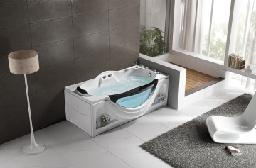 Q313 square bathtub, 1 person hot tub,hydro massage bathtub,glas Bathtub
