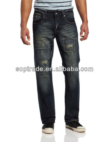 Customized multi-pockets male denim pant mens jeans pants