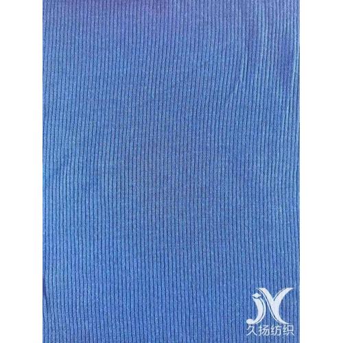 Rayon Span Blue Rib Stoff