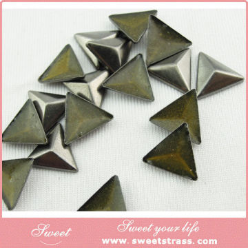 pyramic star shapes dome metal hotfix convex copper dome stud
