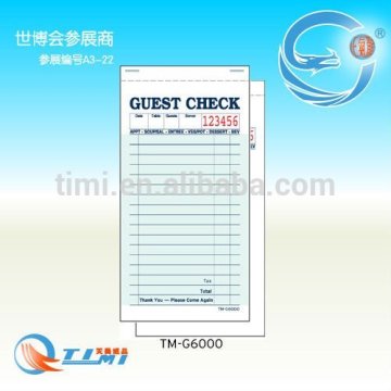 Guest Check G6000