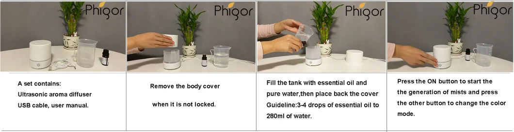 Ultrasonic Aroma Diffuser Humidifier Room Diffuser Air Freshener Diffuser