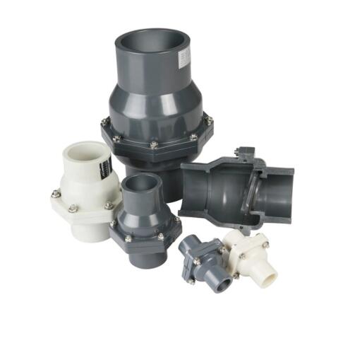 SCH80 plastic UPVC grey  check valve /plastic UPVC swing non return spring check valve pvc