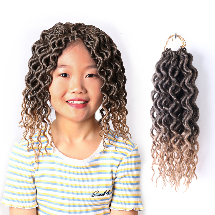 Synthetic Attachment Kid Hair Extension Chignon Pre Stretch Synthetic Crochet Braiding Hair For Kids