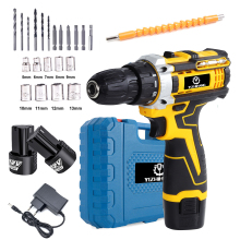 Portable Rechargeable Wireless Lithium Electric Impact Drill Set