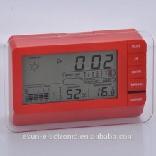 LCD digital desktop table indoor weather station alarm clock weather forecast clock with thermometer humidity weather trend