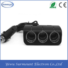 3 way Female Car Cigarette Lighter Socket 120W Car Cigarette Lighter Sockets Adapter