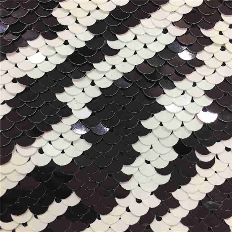 Großhandel Spitzenstickerei Jacquard 5 mm Paillettenstoff