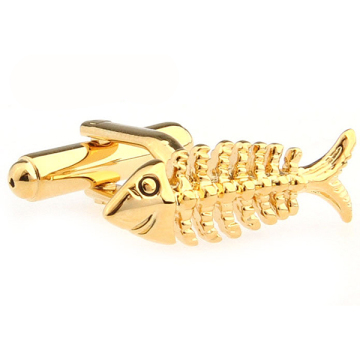 Wholesale metal animal gold fish cufflinks