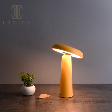Macaron color rechageable wireless table lamp