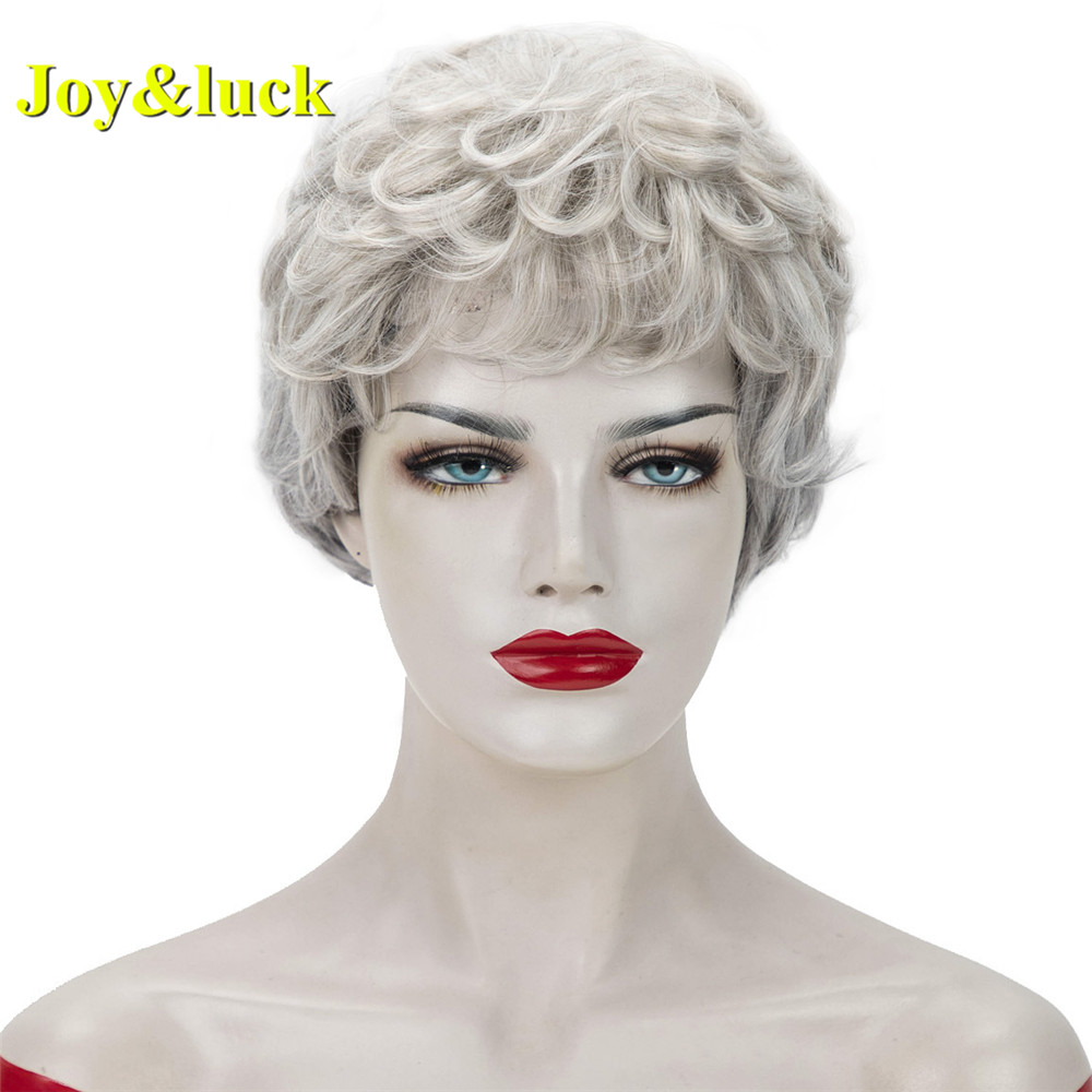 Wholesale Prices for African Women Ladies Hair Party Machine Made Fluffy Wig Black Soft Curly Pixie Cut Short Synthetic Wigs