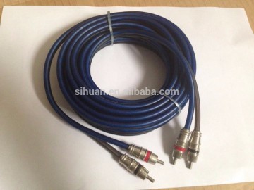 good speed 2 rca to 2 rca hot sales metal shell car stereo audio rca cable