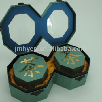 Green hexagon shape gift box