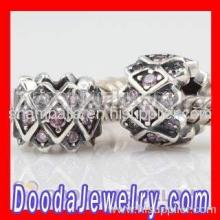 Sterling European Beads With Pink Stone?