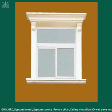 Artistic Building Material Outside Decoration GRC Arched Window Frame