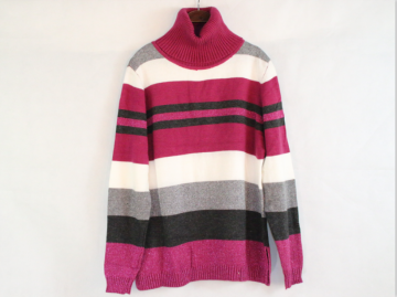 Ladies Rose Red Knitted Sweater Wholesale