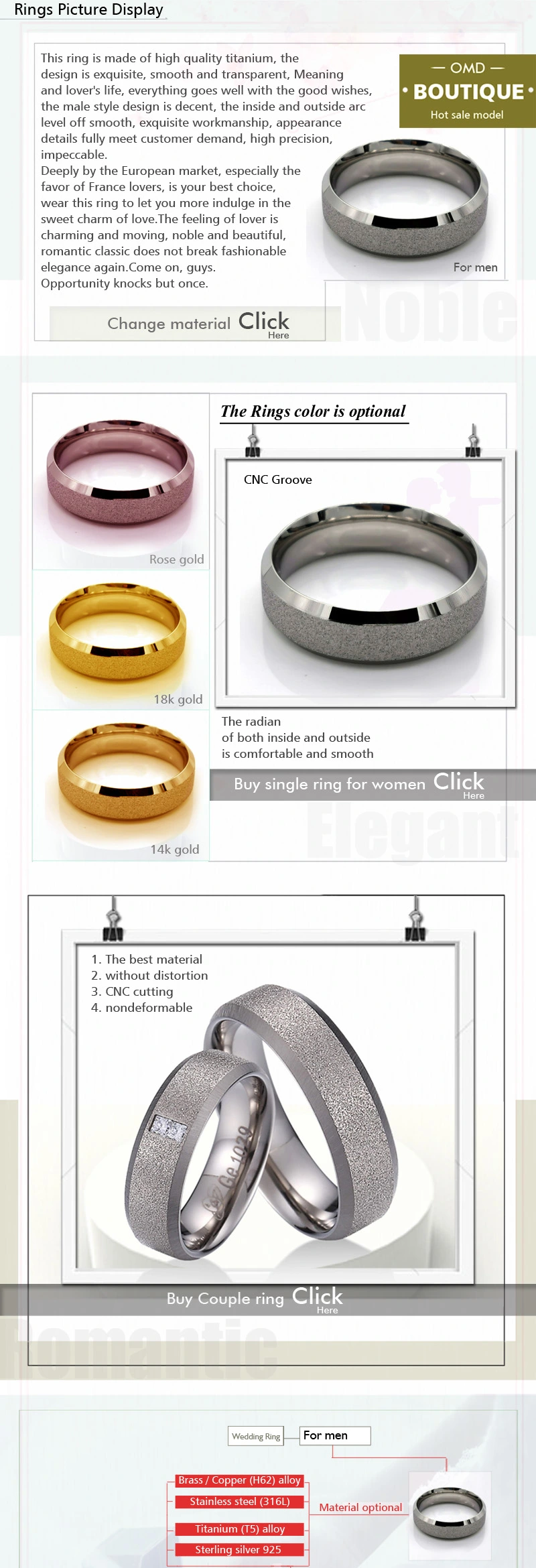 Mood Rings Stainless Steel Women Rings Sets for All Fingers