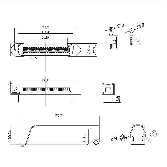 57CC-MXXX03 2.16mm CENTRONIC LOW PROFILE MALE SOLDER Gobi Style Gobi Style & 70500 METAL SHELL