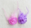 Wysokiej jakości!Sztuczne kolorowe kwiat róża z piór na ślub