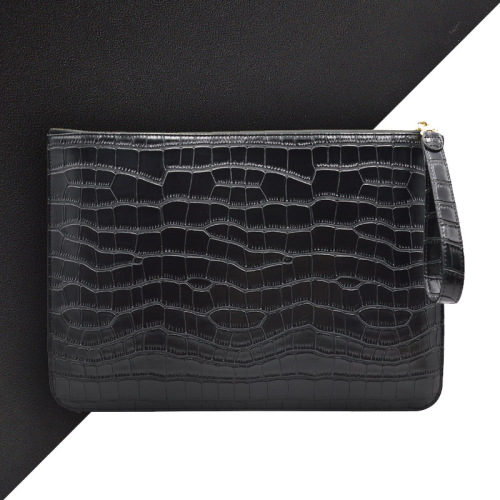 Crocodile Print Black Croc Style Party Evening Bag