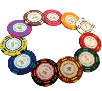 13.5G Clay Monte Carlo Casino Poker Chip - 2 Tone Design